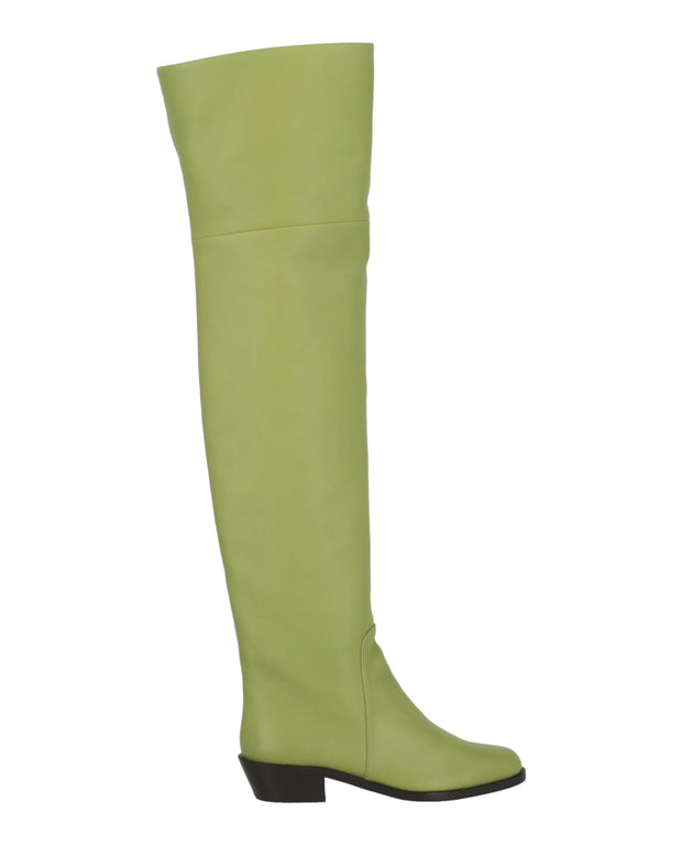 Ferragamo Womens Bucaneve Leather Over-The-Knee Boots