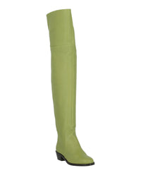 Ferragamo Womens Bucaneve Leather Over-The-Knee Boots