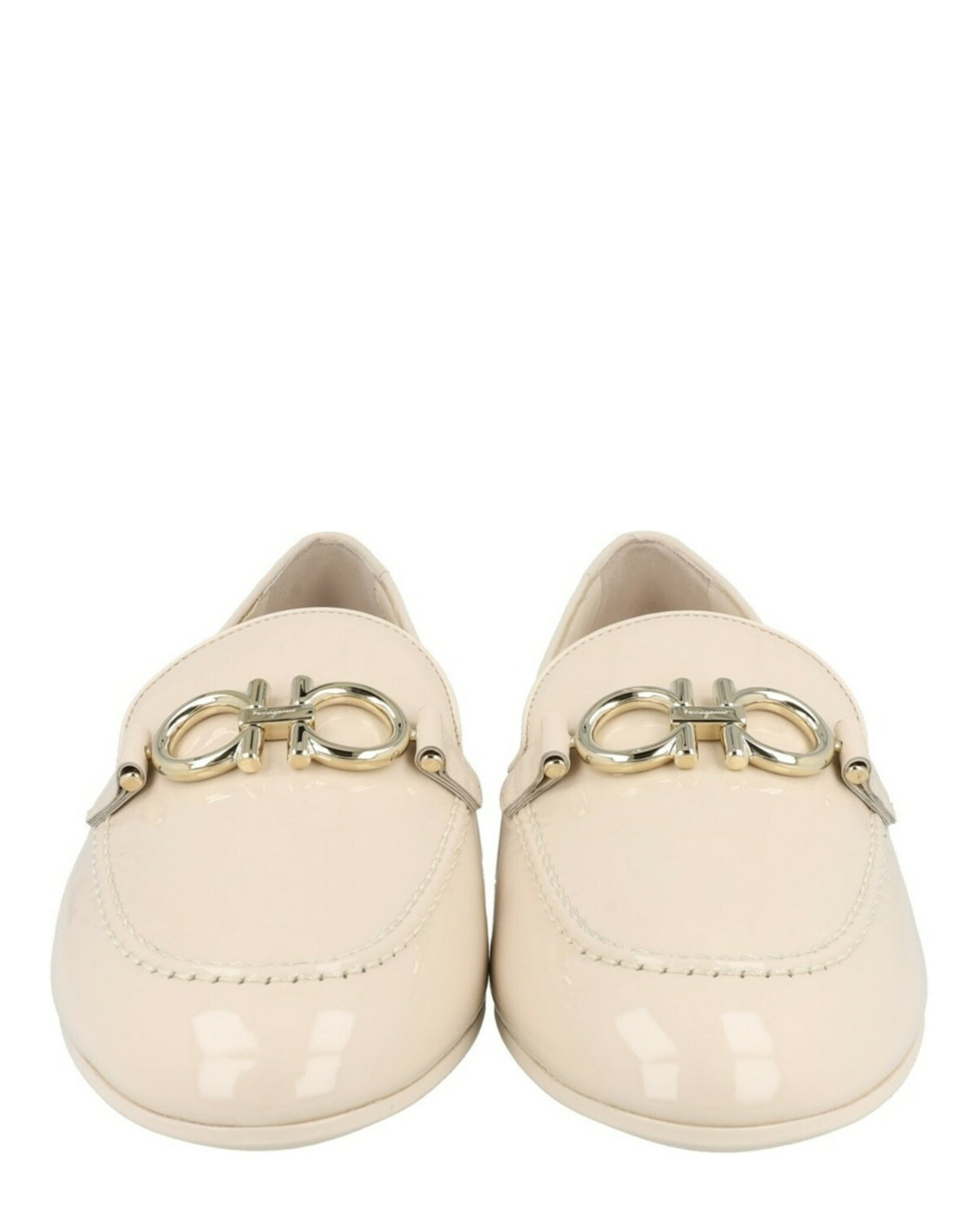 Ferragamo Womens Trifoglio Patent Leather Loafers - Narrow Width