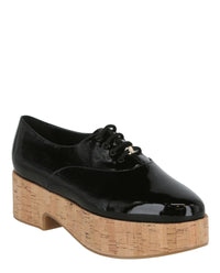 Ferragamo Womens Viviane Platform Patent Leather Oxfords