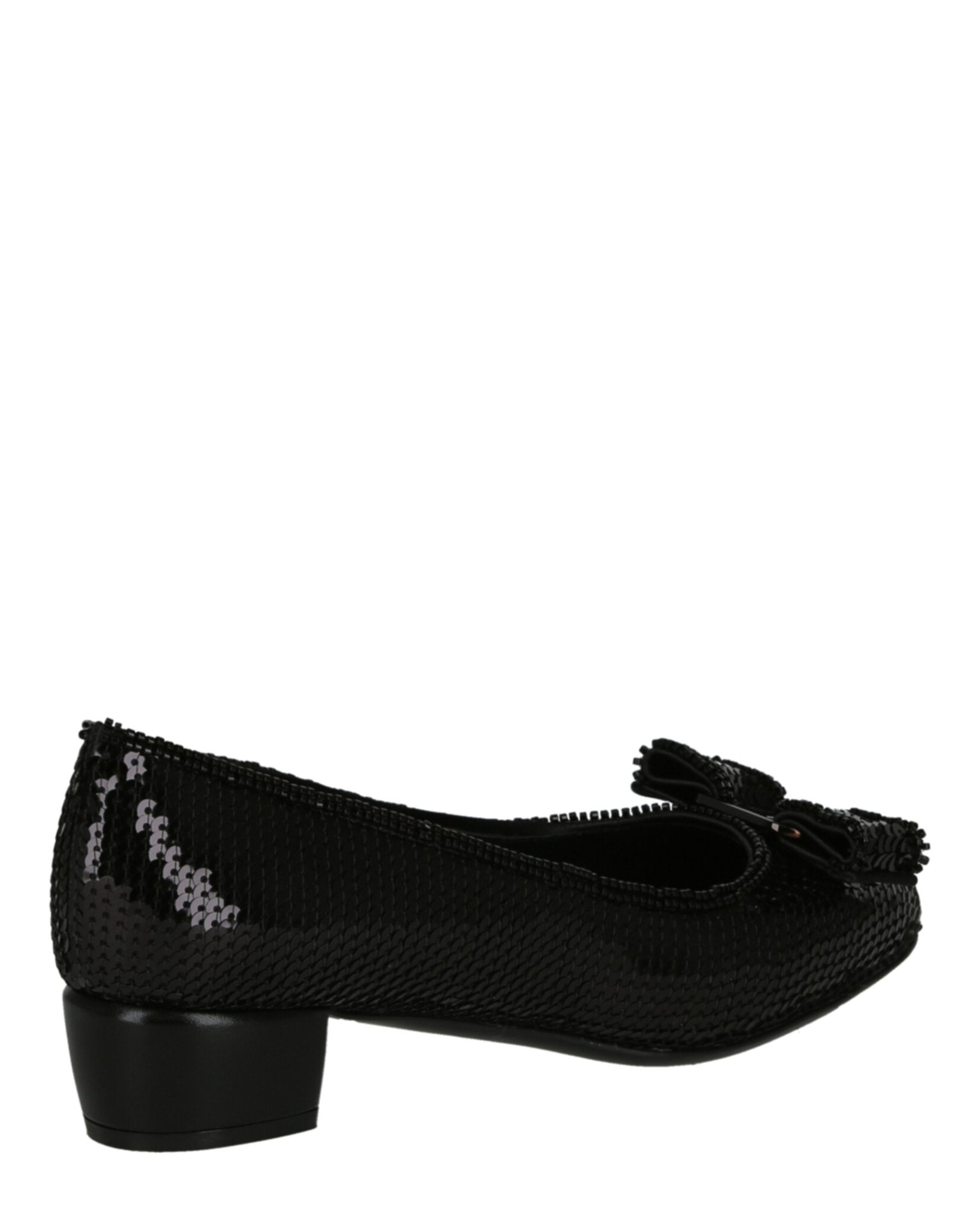 Ferragamo Womens Vara Bow Sequin Pumps
