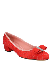 Ferragamo Womens Vara Bow Satin Pumps
