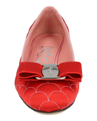 Ferragamo Womens Vara Bow Satin Pumps