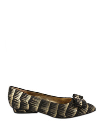 Ferragamo Womens Brush Stroke Effect Viva Ballet Flats - Narrow Width