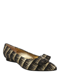 Ferragamo Womens Brush Stroke Effect Viva Ballet Flats - Narrow Width