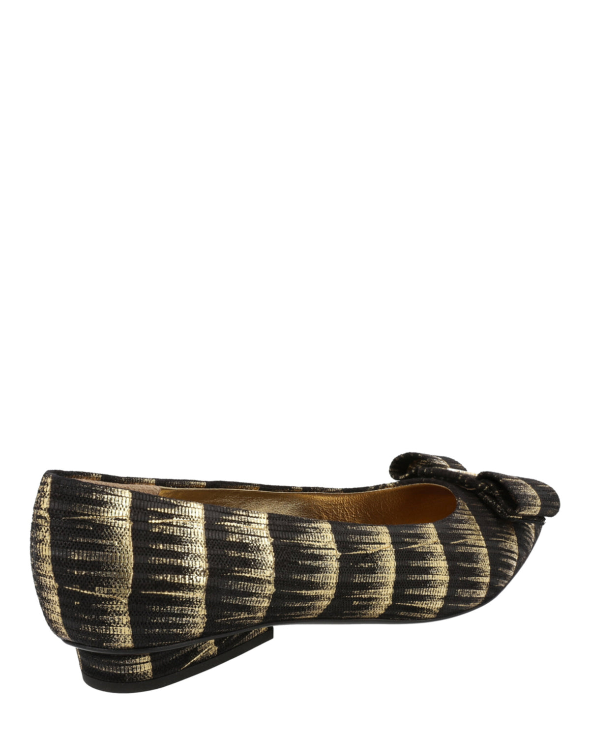 Ferragamo Womens Brush Stroke Effect Viva Ballet Flats - Narrow Width