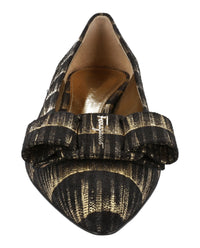 Ferragamo Womens Brush Stroke Effect Viva Ballet Flats - Narrow Width