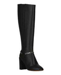 Ferragamo Womens Triba Leather Knee-High Boots