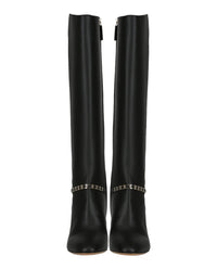 Ferragamo Womens Triba Leather Knee-High Boots