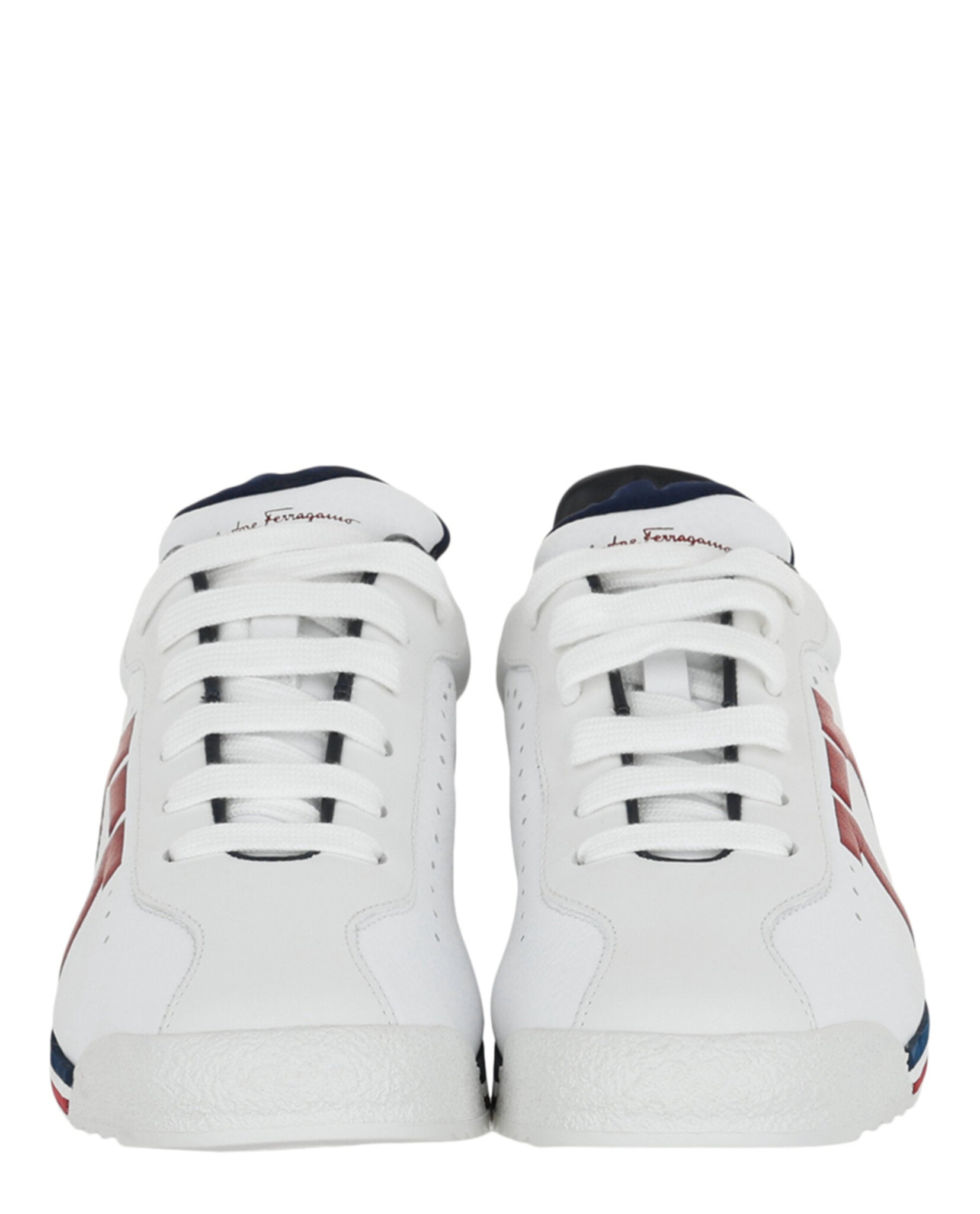 Ferragamo Mens Pring Leather Sneakers