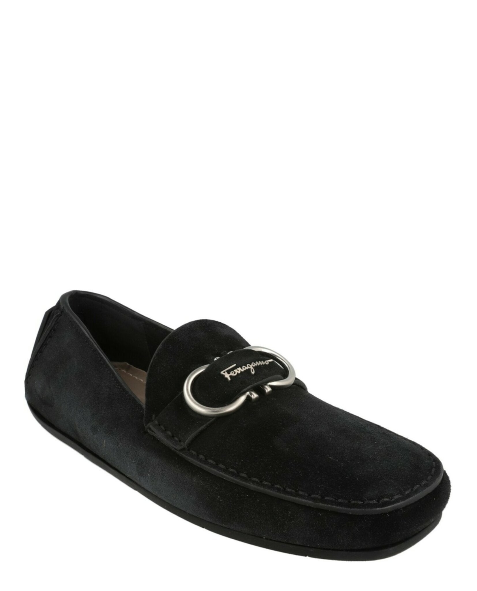 Ferragamo Mens Palinuro Suede Loafers