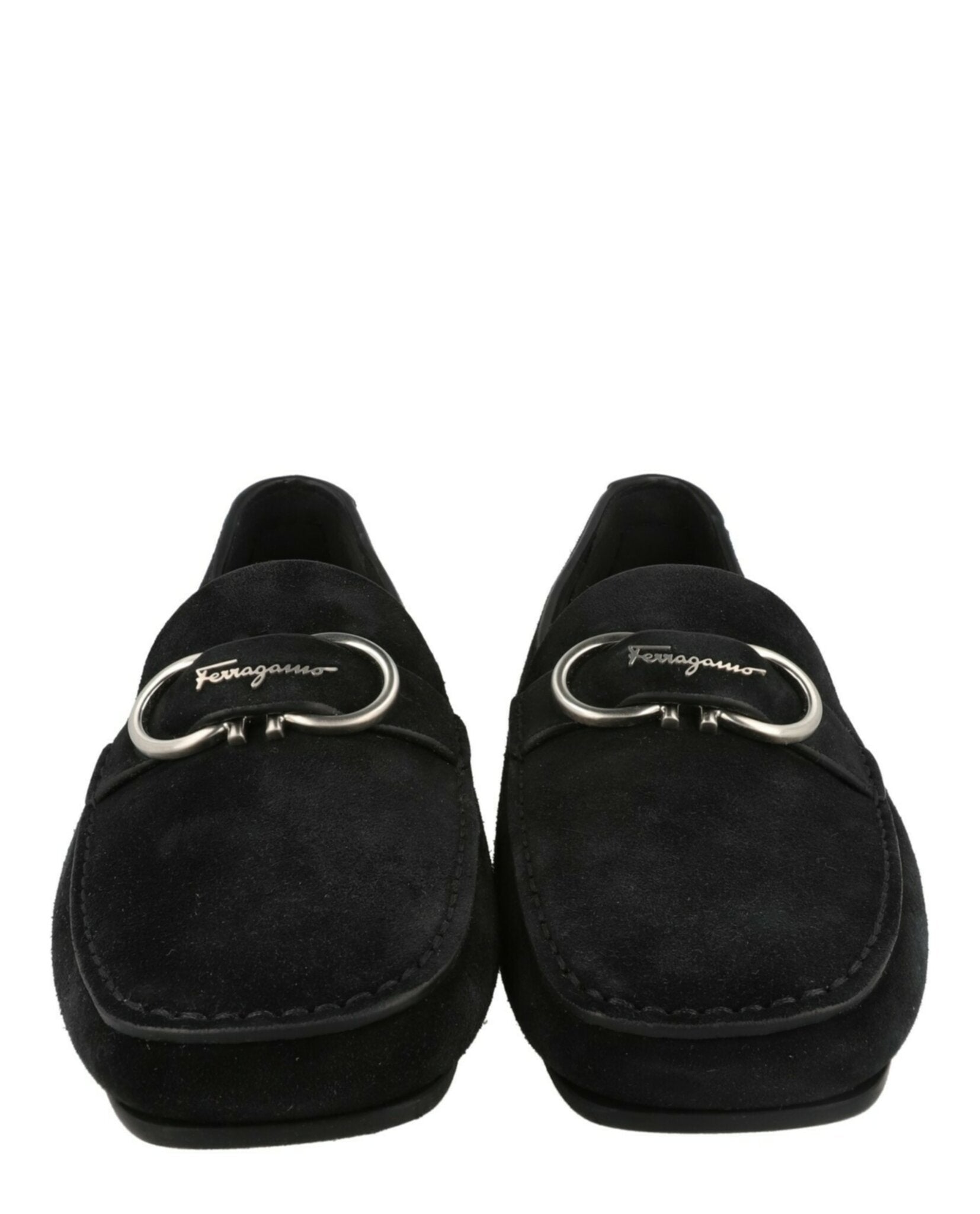 Ferragamo Mens Palinuro Suede Loafers