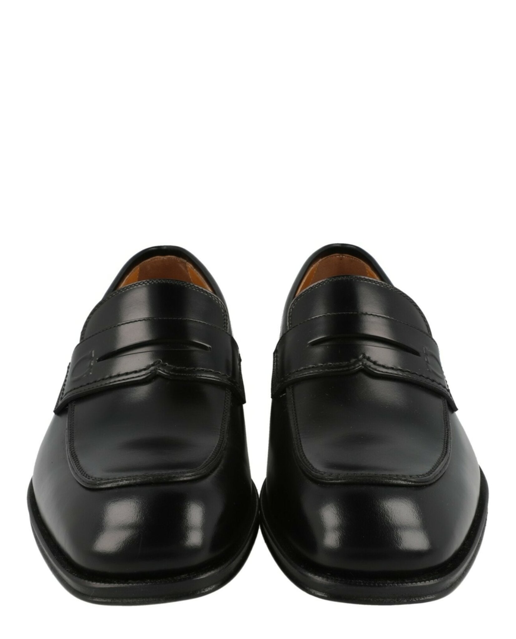 Ferragamo Mens Ness Leather Penny Loafers