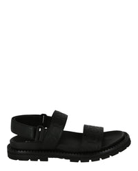 Ferragamo Mens Notorius Leather Gancini Strap Sandals