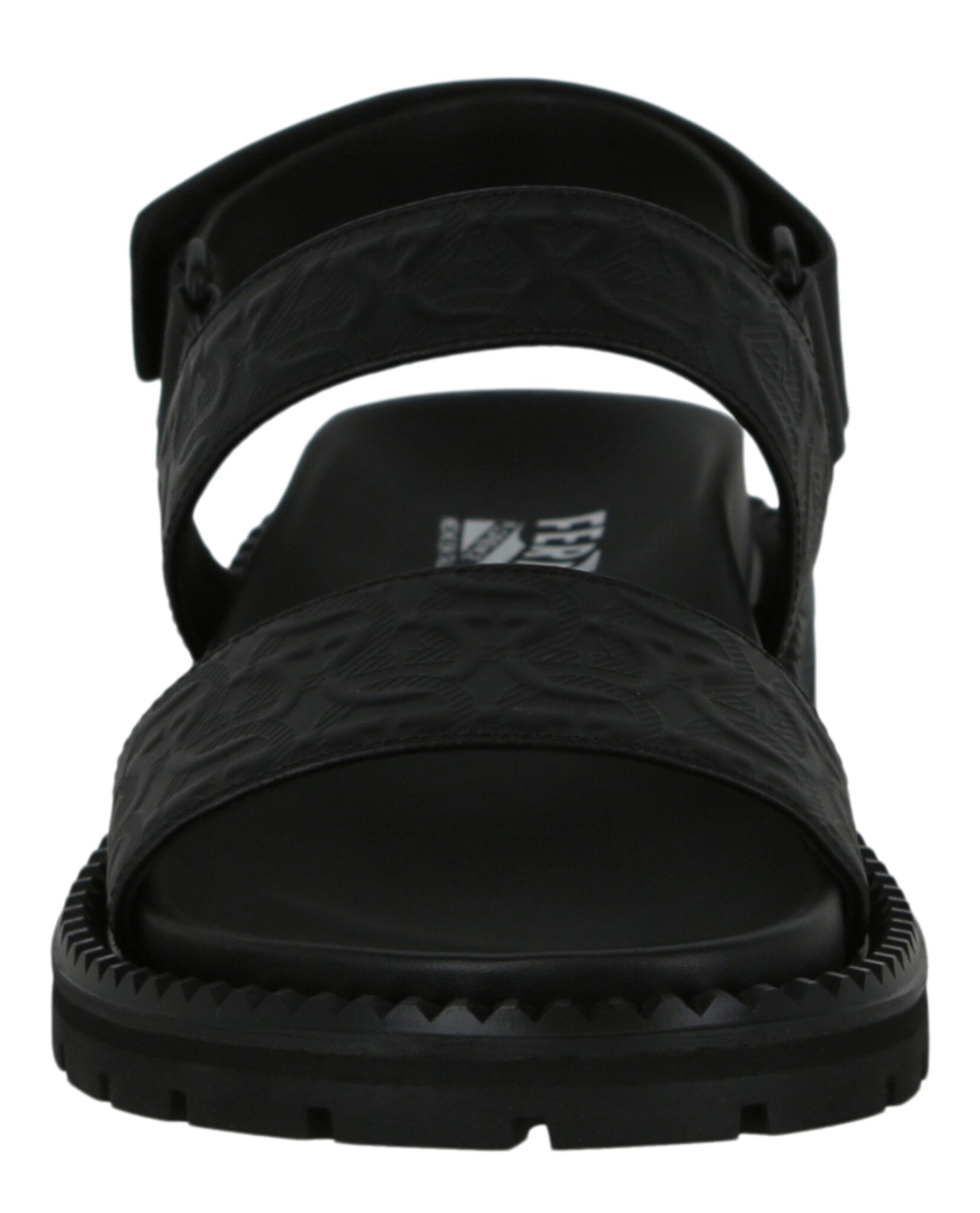 Ferragamo Mens Notorius Leather Gancini Strap Sandals
