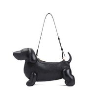 Thom Browne Hector Pebbled Leather Shoulder Bag Women