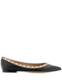 VALENTINO GARAVANI Rockstud Leather Ballet Flat Women