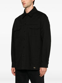 Valentino Garavani Men Valentino Cotton Gabardine Shirt Jacket With Vlogo