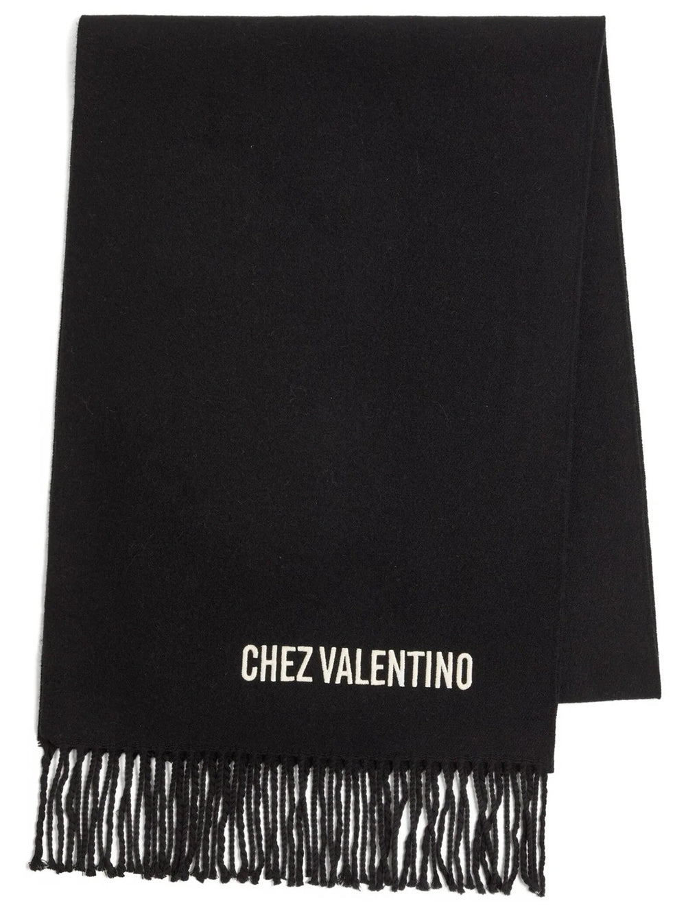 Valentino Garavani Men Wool Scarf With Vlogo Embroidery