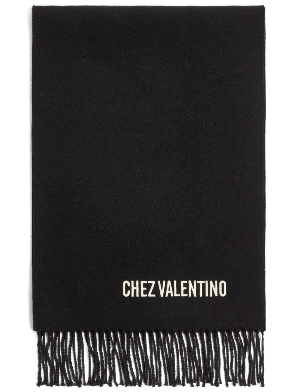 Valentino Garavani Men Wool Scarf With Vlogo Embroidery