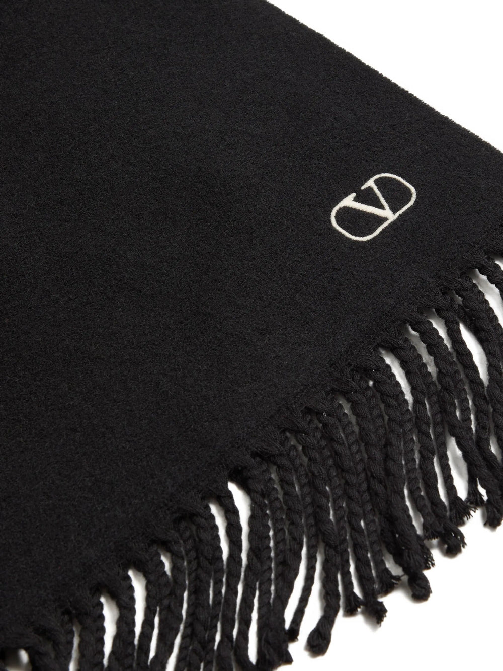 VALENTINO GARAVANI Wool Scarf With Vlogo Embroidery Women