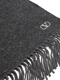 VALENTINO GARAVANI Wool Scarf With Vlogo Embroidery Women
