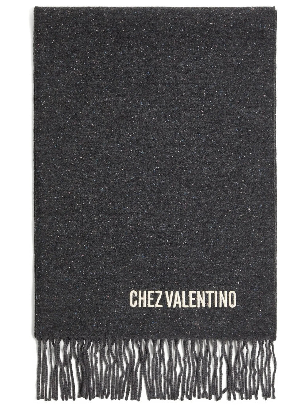 Valentino Garavani Men Wool Scarf With Vlogo Embroidery