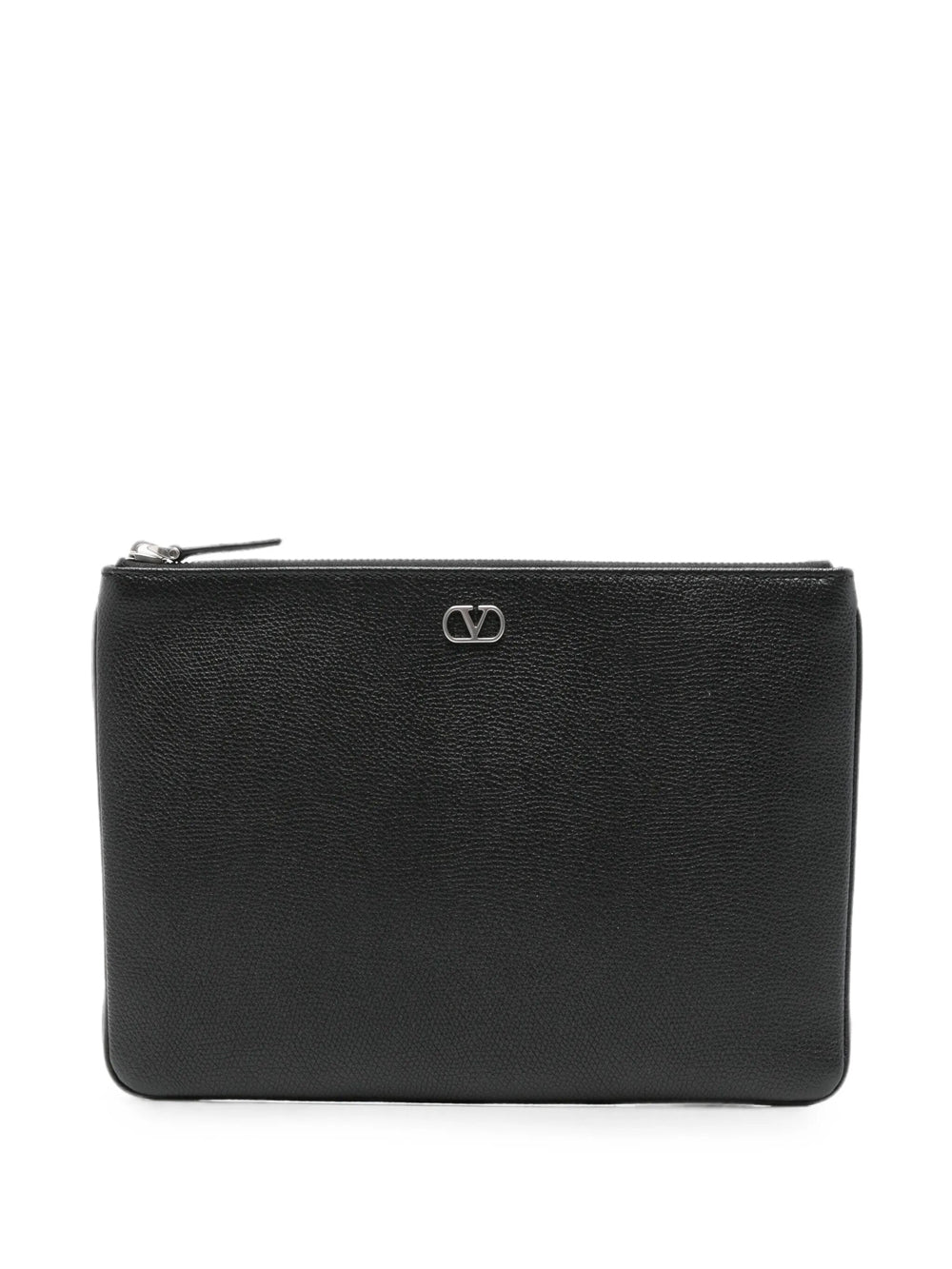 VALENTINO GARAVANI Valentino Garavani Men Valentino Garavani Vlogo Signature Grainy Calfskin Pouch