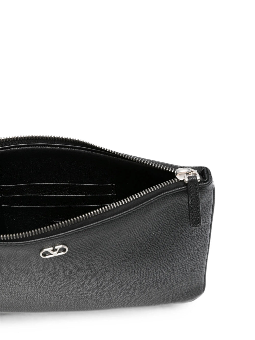 VALENTINO GARAVANI Valentino Garavani Men Valentino Garavani Vlogo Signature Grainy Calfskin Pouch