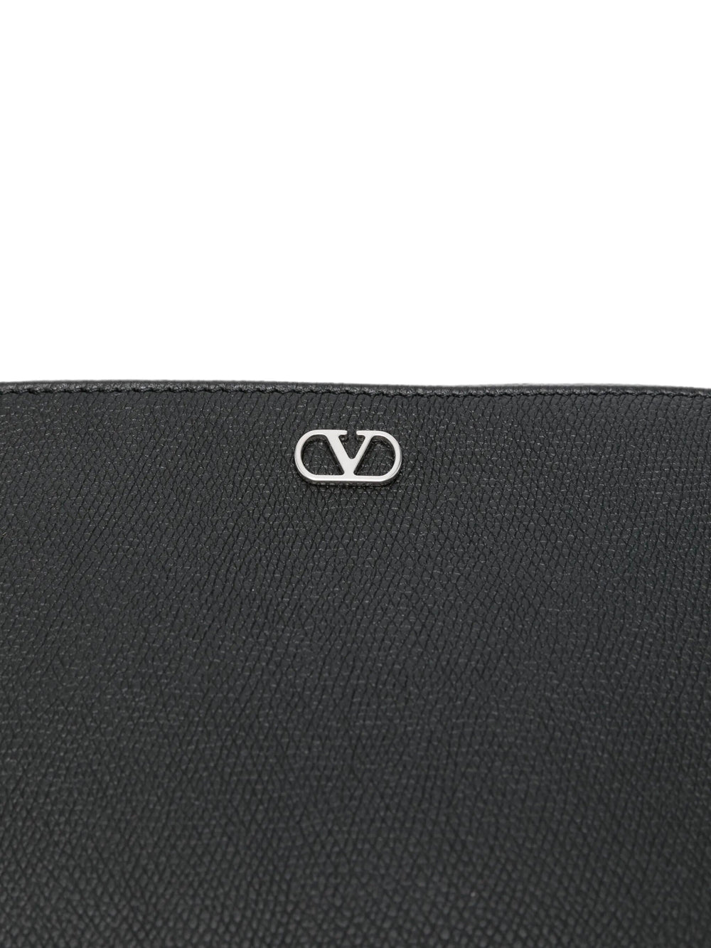 VALENTINO GARAVANI Valentino Garavani Men Valentino Garavani Vlogo Signature Grainy Calfskin Pouch