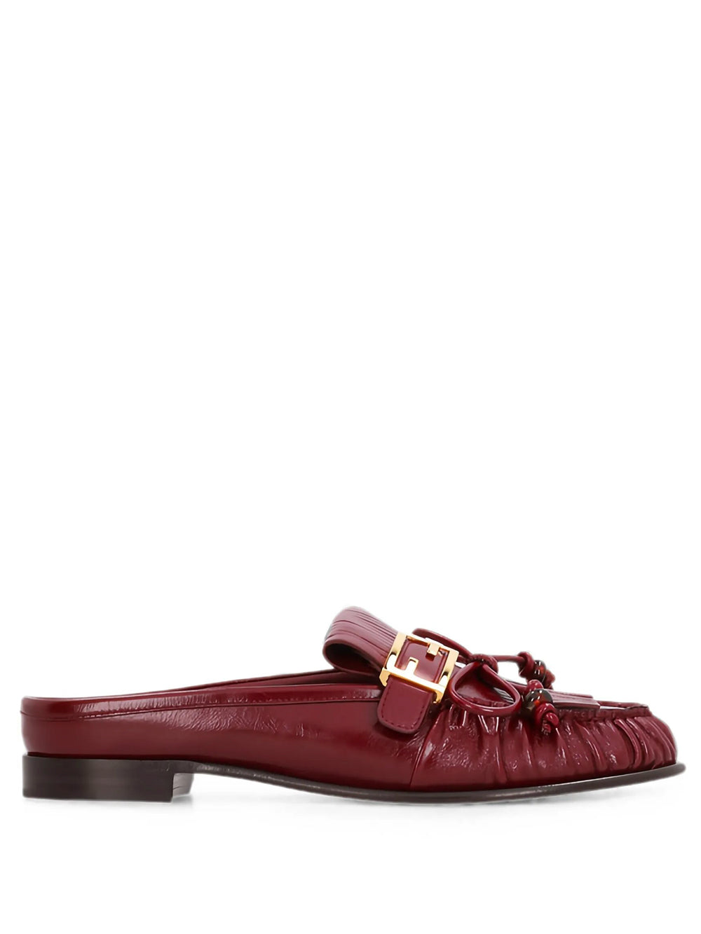 FENDI Baguette Leather Sabots Women