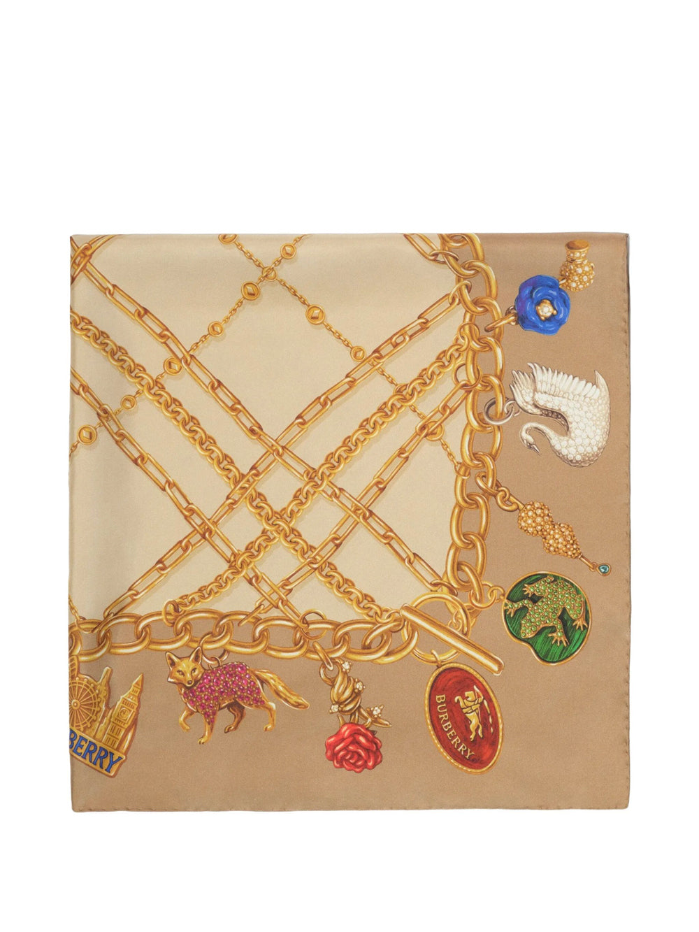 Burberry Women Check Charm Silk Scarf