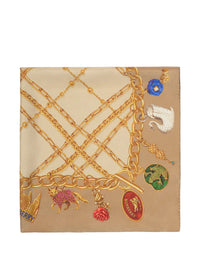 Burberry Women Check Charm Silk Scarf
