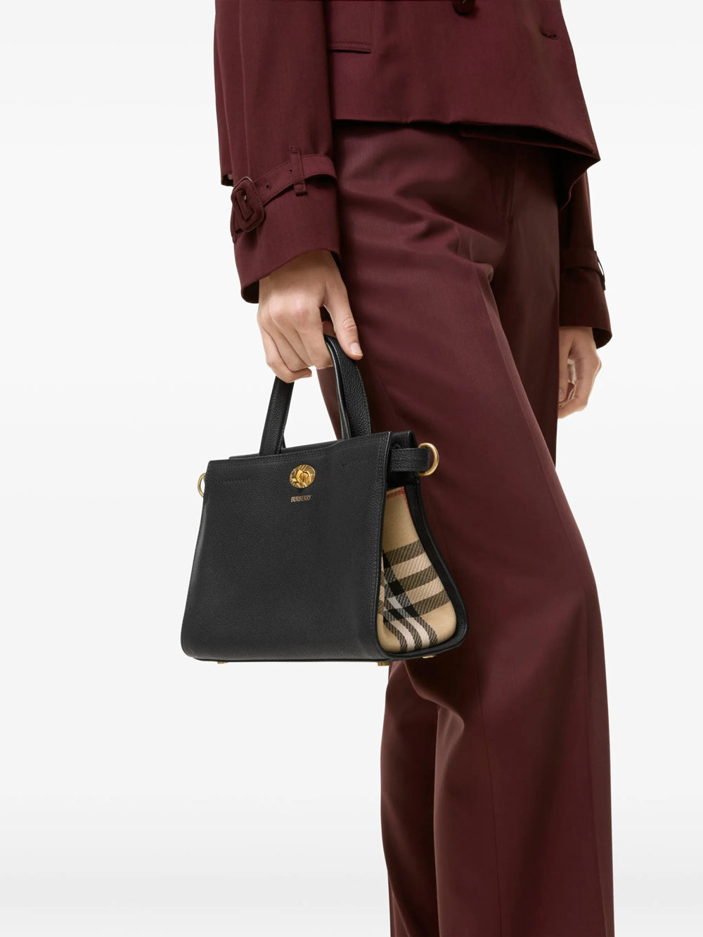 BURBERRY Burberry Women Mini Cotswolds Check Tote Bag