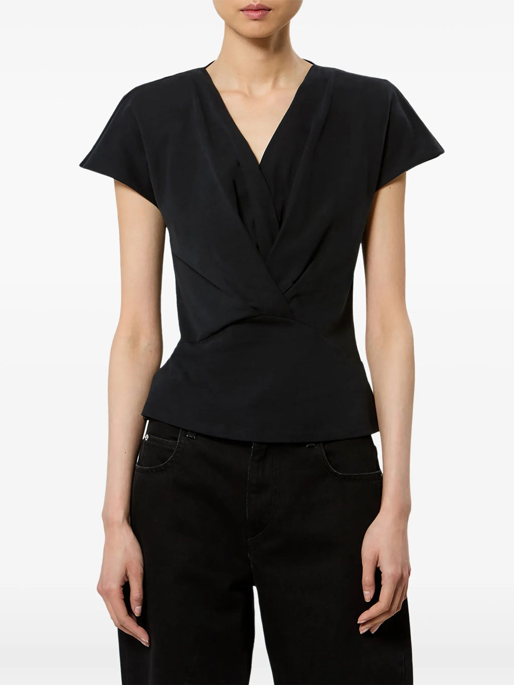 ISABEL MARANT Isabel Marant Women Nadrine Draped Cotton Jersey T-Shirt