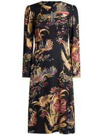 ETRO Etro Women Crepe Midi Dress With Flower And Animal Motif