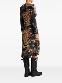 ETRO Etro Women Crepe Midi Dress With Flower And Animal Motif