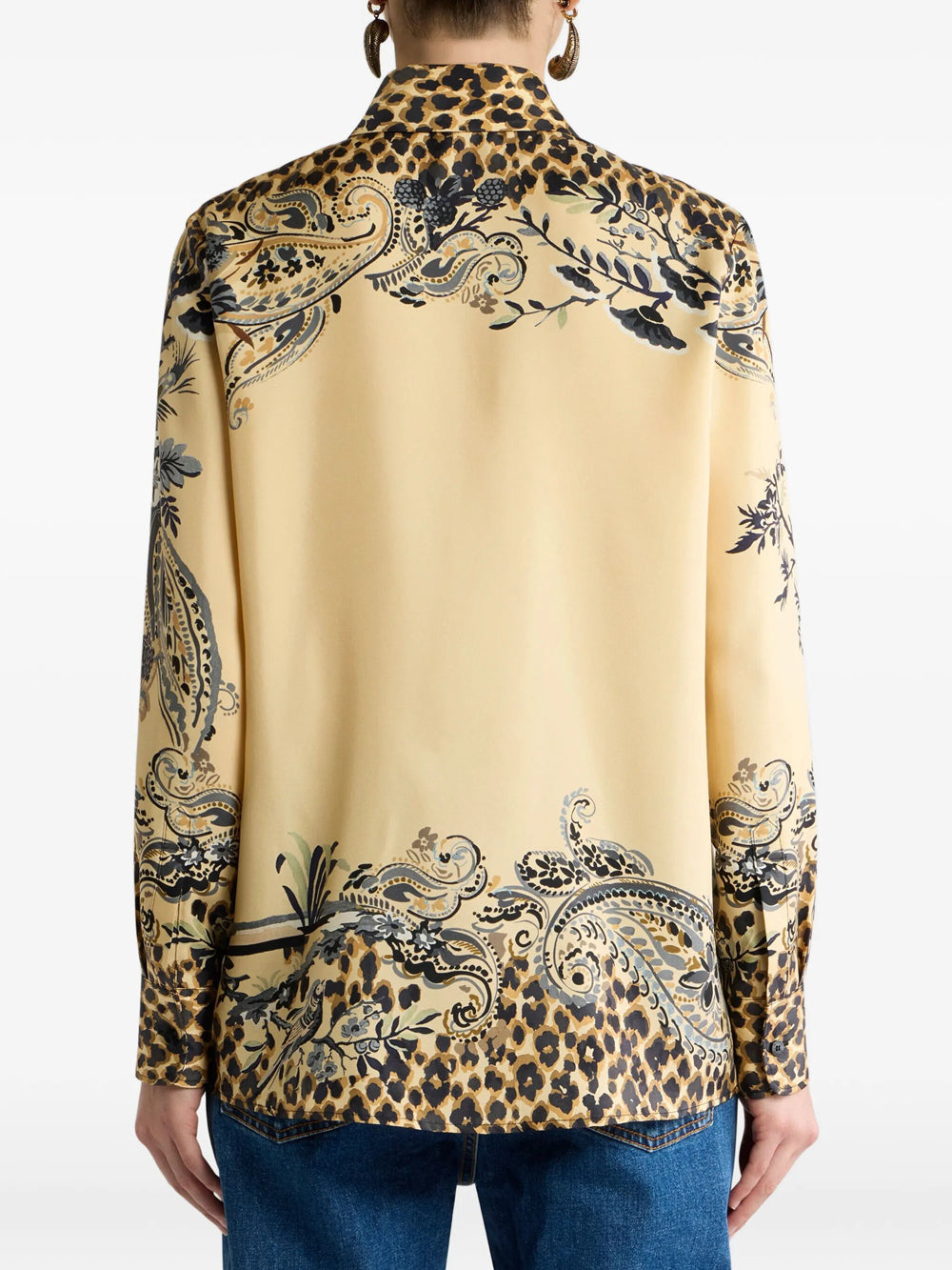 ETRO Etro Women Silk Shirt With Placed Leopard Print