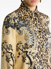 ETRO Etro Women Silk Shirt With Placed Leopard Print