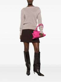 TOM FORD Tom Ford Women Long Sleeve Boat Neck Knit With Tom Ford Metal Plaque