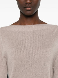 TOM FORD Tom Ford Women Long Sleeve Boat Neck Knit With Tom Ford Metal Plaque