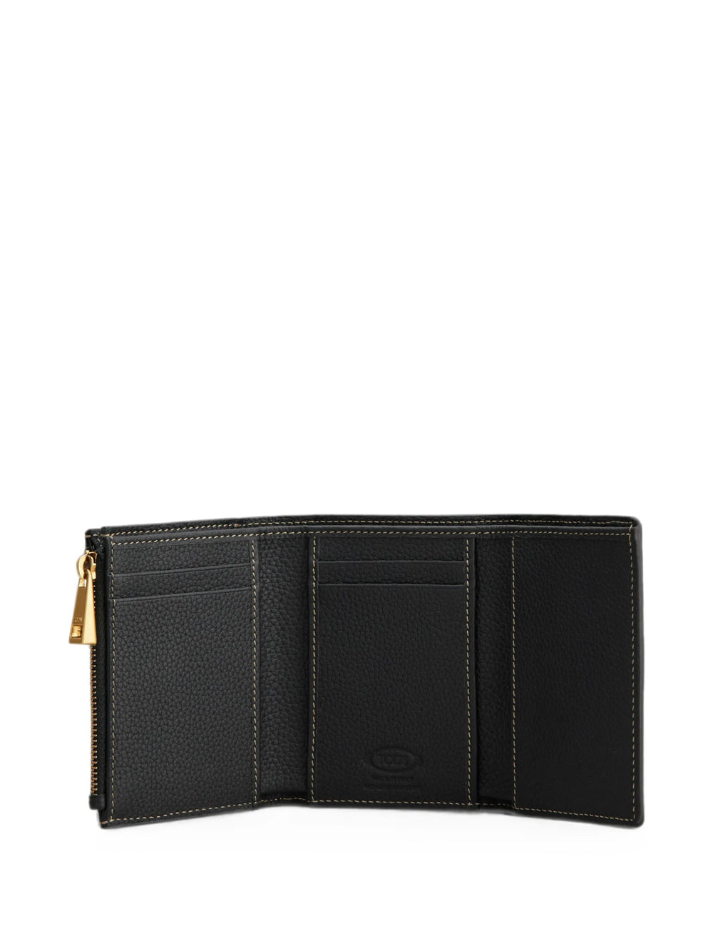 Tod's Women Tri-Fold Leather Wallet With Strap And Mini T Timeless Accessory