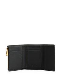 Tod's Women Tri-Fold Leather Wallet With Strap And Mini T Timeless Accessory