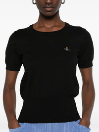 VIVIENNE WESTWOOD Vivienne Westwood Women Bea Orb-Embroidered Short-Sleeve Top