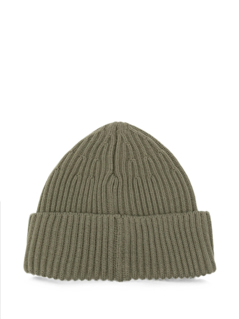 STONE ISLAND Ribbed Wool Beanie With Compass Patch Women