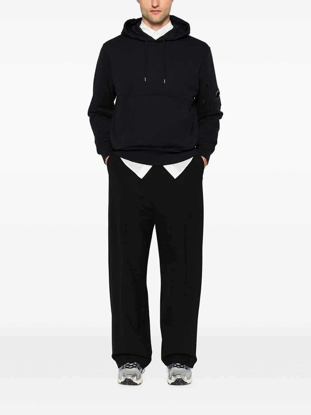 C.P. COMPANY C.P. Company Men Diagonal Raised Fleece Hooded Lens Sweatshirt