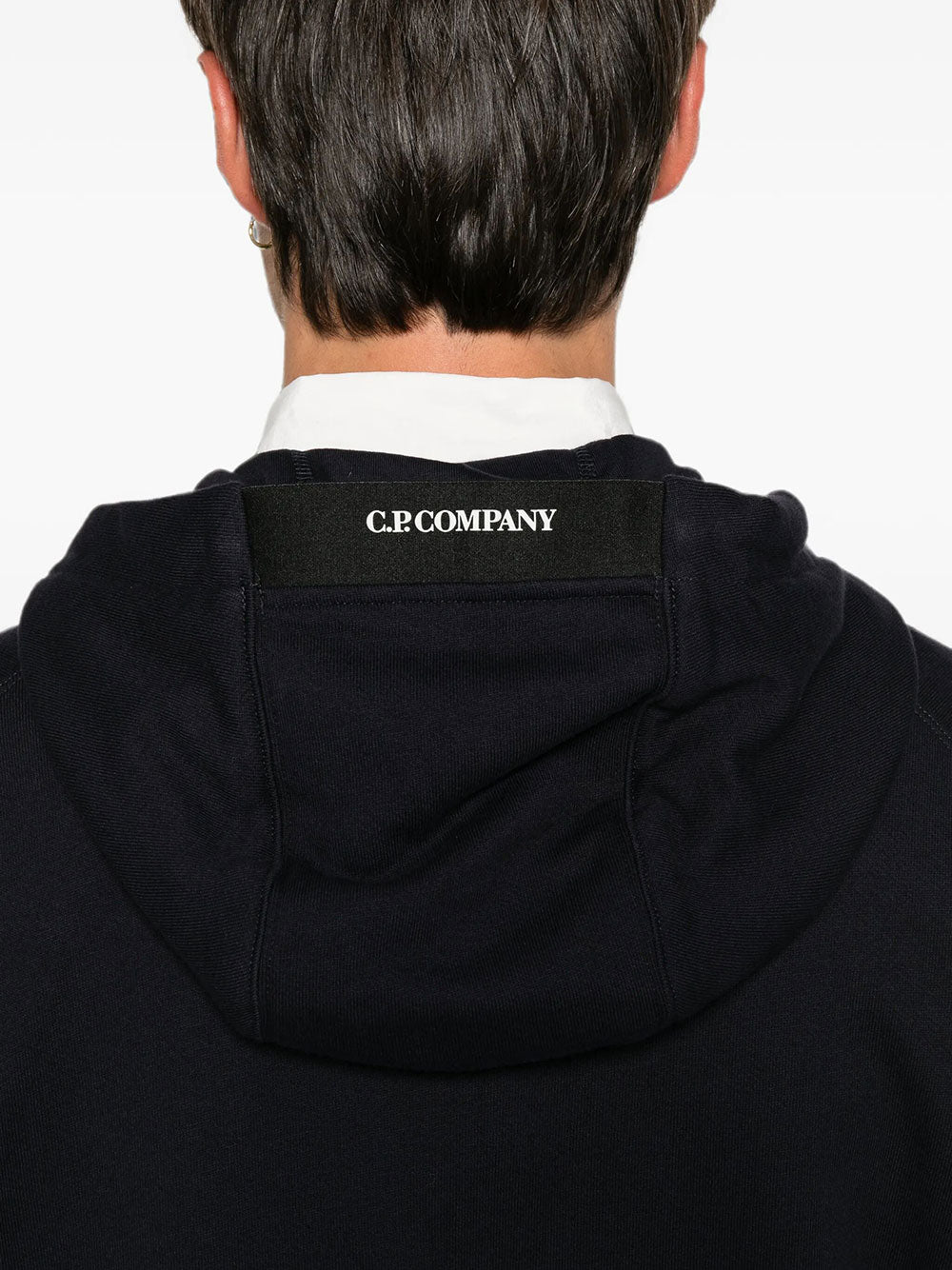 C.P. COMPANY C.P. Company Men Diagonal Raised Fleece Hooded Lens Sweatshirt
