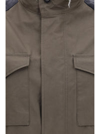 Sacai Women Nylon And Cotton Jacket With Three-Quarter Sleeves