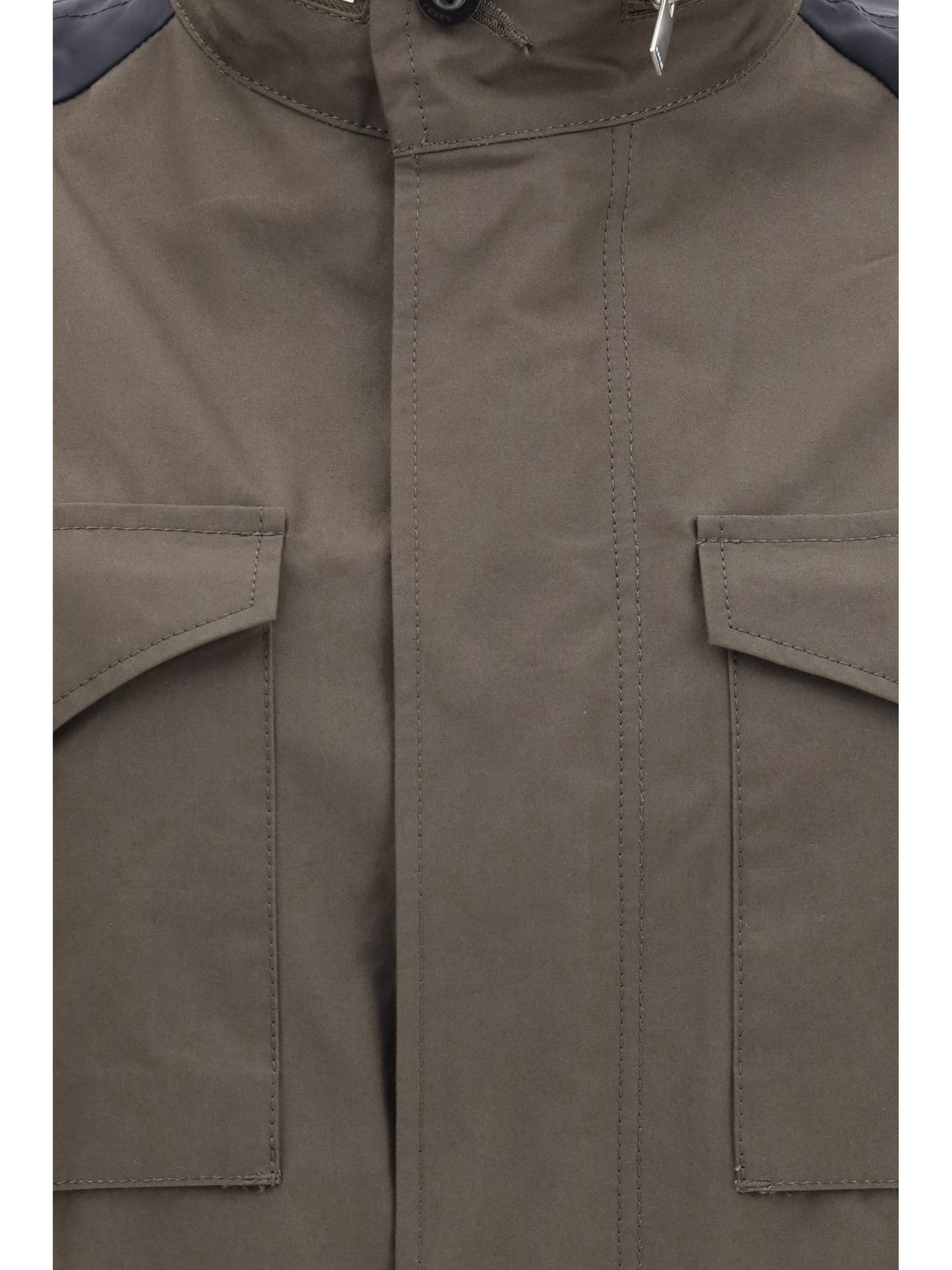 Sacai Women Nylon And Cotton Jacket With Three-Quarter Sleeves