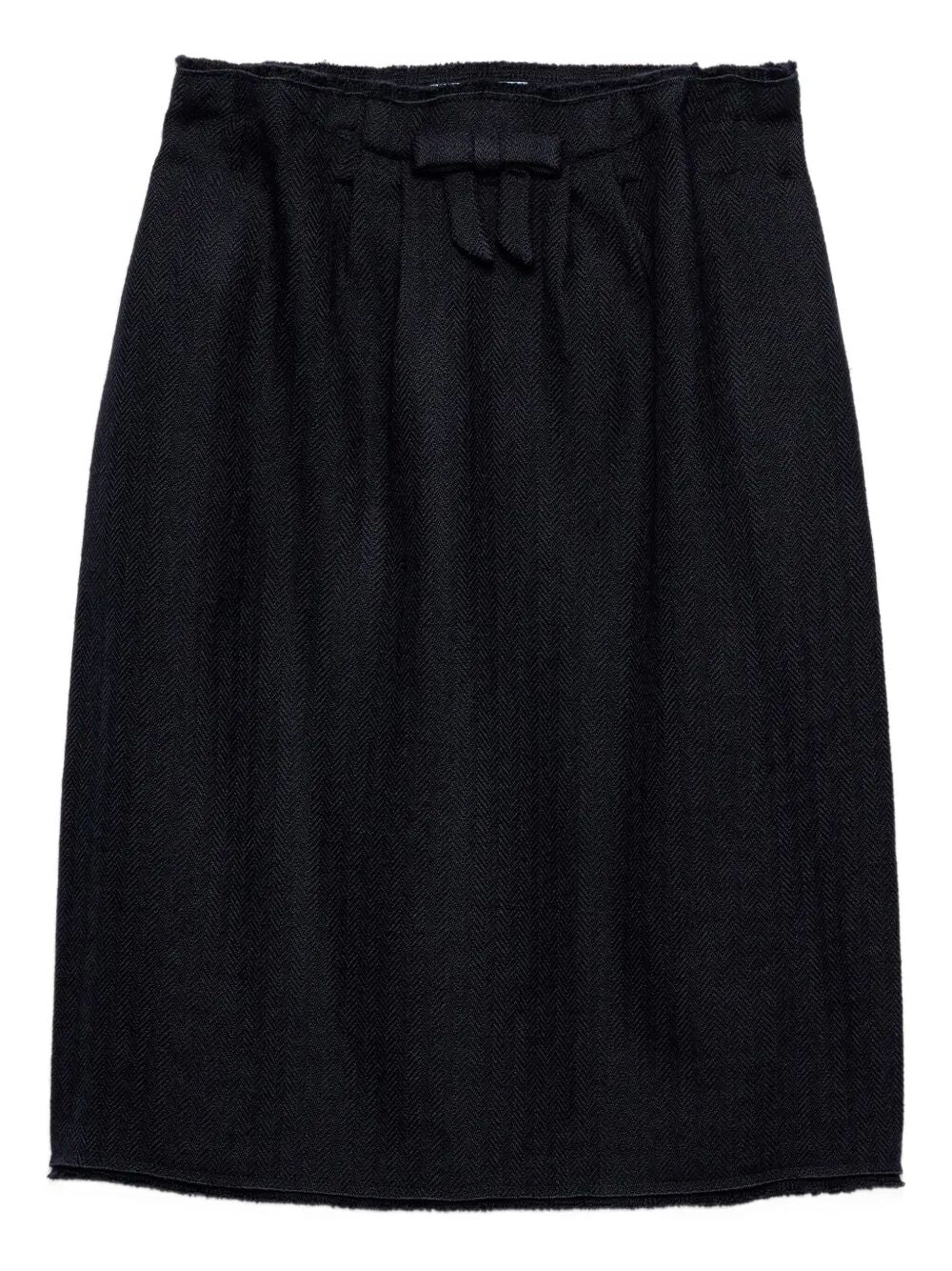 PRADA Prada Women Chevron Wool Midi Skirt